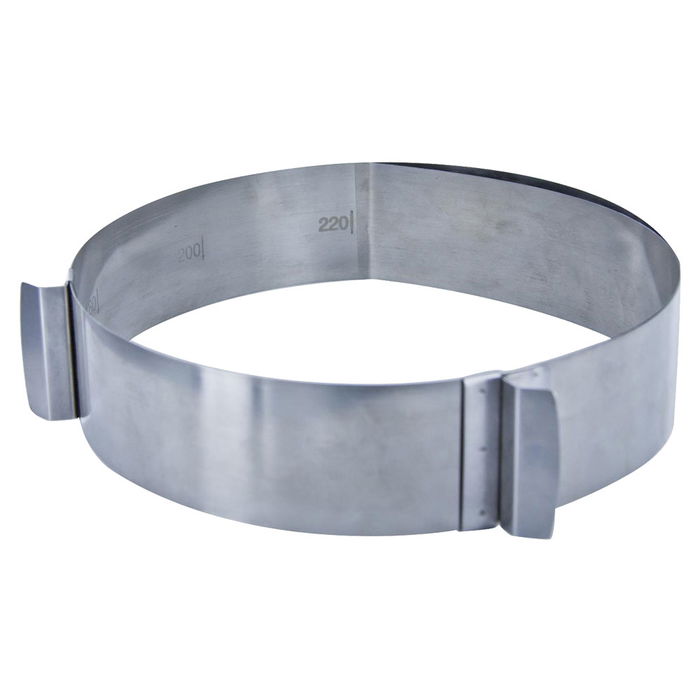 Cuisy Molde Aro Extensible Acero Inoxidable Diámetro 15-30 cm para Horno