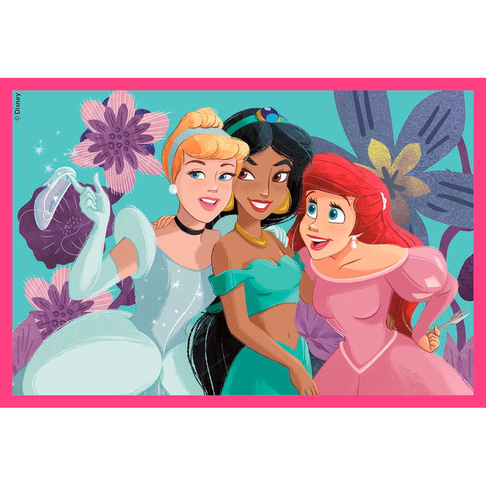 Clementoni 40660 - Juego de Cubos 6 Disney Princess para Niños +2 Años, Puzzle de Imágenes de Princesas