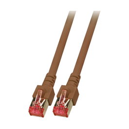 EFB Elektronik Patchkabel RJ45 Cat.6 S/FTP LSZH marrón 30m