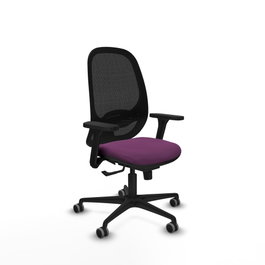 PIQUERAS Y CRESPO Silla de oficina Cilanco con mecanismo Sincro, Morado y Negro