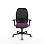 PIQUERAS Y CRESPO Silla de oficina Cilanco con mecanismo Sincro, Morado y Negro