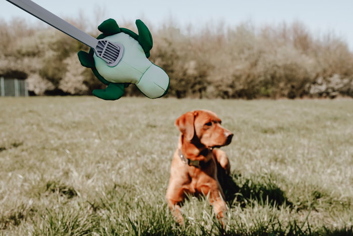 Hunter Juguete para Perros Splash Turtle con Lanzador, Neopreno Flotante y Lanzamiento a Larga Distancia