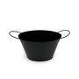 Inde Cubo Metal Ovalado con Asa de Metal Negro 20 cm My Bar (Ancho: 15.1 cm, Alto: 16 cm, Largo: 28 cm) (12 Unidades)