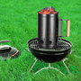 Algon Bbq Chimenea Barbacoa Negra para Exterior, Dimensiones 16.8 cm Ancho x 27.9 cm Alto x 27 cm Largo (6 Unidades)