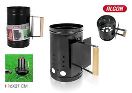 Algon Bbq Chimenea Barbacoa Negra para Exterior, Dimensiones 16.8 cm Ancho x 27.9 cm Alto x 27 cm Largo (6 Unidades)