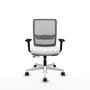 PIQUERAS Y CRESPO Silla de oficina Haches con mecanismo Sincro/Traslack, Blanco y Gris