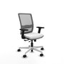 PIQUERAS Y CRESPO Silla de oficina Haches con mecanismo Sincro/Traslack, Blanco y Gris