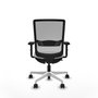PIQUERAS Y CRESPO Silla de oficina Haches con mecanismo Sincro/Traslack, Blanco y Gris