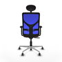 PIQUERAS Y CRESPO Silla de oficina Motilla con mecanismo Sincro, Marrón y Azul