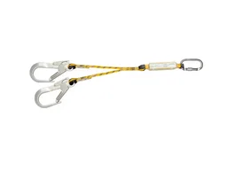 Safetop Cuerda doble 1,72 m con absorbedor y mosquetones 80113J y 80112J para trabajos en altura