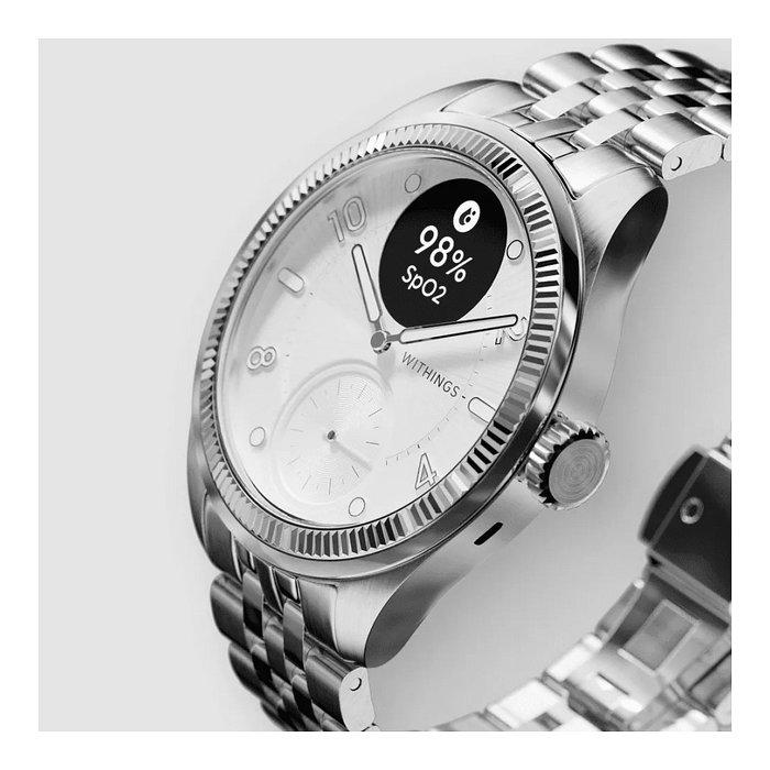 Withings ScanWatch Nova Brilliant Reloj Inteligente, Caja Titanio Gris 39 mm, Pantalla Híbrida OLED, GPS, Monitor Cardiaco y Sueño, Resistencia Agua 5 ATM Withings ScanWatch Nova Brilliant Reloj Inteligente, Caja Titanio Gris 39 mm, Pantalla Híbrida OLED, GPS, Monitor Cardiaco y Sueño, Resistencia Agua 5 ATM