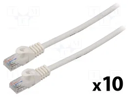 LANBERG Patch cord Cat 6 U/UTP 3m blanco