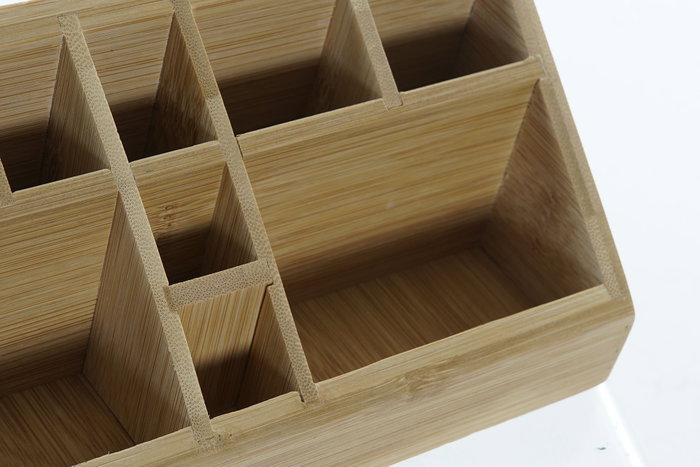 DKD Home Decor Organizador Bambú Natural 9 x 10 x 23 cm 10 Compartimentos
