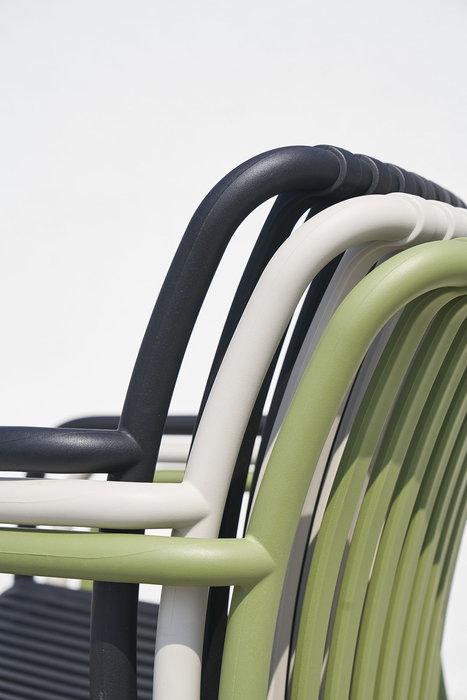 DKD Home Decor Silla Beige 57 x 78.5 x 56 cm Apilable - 4 Unidades