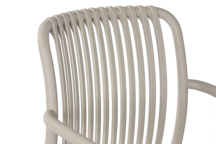 DKD Home Decor Silla Beige 57 x 78.5 x 56 cm Apilable - 4 Unidades