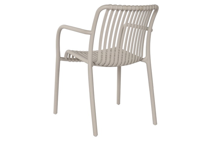 DKD Home Decor Silla Beige 57 x 78.5 x 56 cm Apilable - 4 Unidades