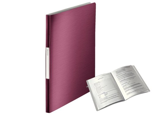 Leitz Carpeta Style Escaparate DIN A4 Rojo Granate con 20 Fundas Leitz Carpeta Style Escaparate DIN A4 Rojo Granate con 20 Fundas
