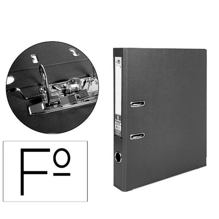 Liderpapel Archivador de palanca negro 52 mm Folio
