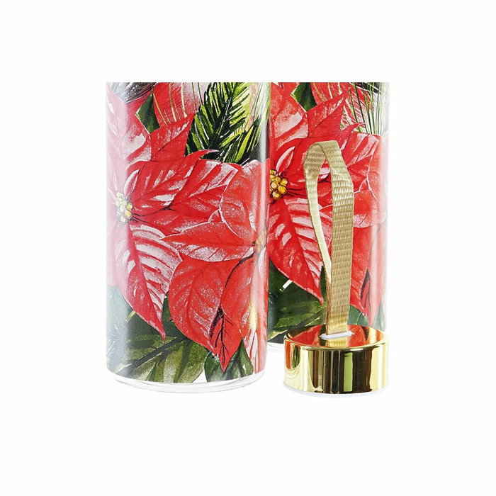 DKD Home Decor Set de 2 Botellas de Cristal Cascanueces 550ml Rojo y Verde