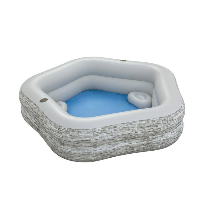 Bestway Piscina Hinchable Familiar 213x206x53 cm Gris