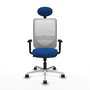 PIQUERAS Y CRESPO Silla de oficina Zulema Azul y Blanco