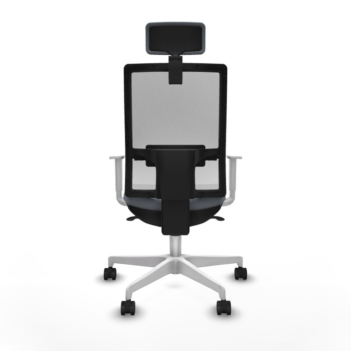 PIQUERAS Y CRESPO Silla de oficina Horna con mecanismo Sincro, Gris y Blanco PIQUERAS Y CRESPO Silla de oficina Horna con mecanismo Sincro, Gris y Blanco