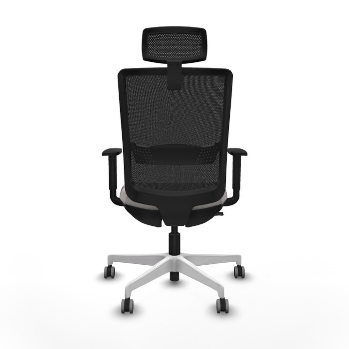 PIQUERAS Y CRESPO Silla de oficina Haches con mecanismo Sincro/Traslack Blanco y Negro