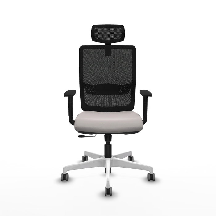 PIQUERAS Y CRESPO Silla de oficina Haches con mecanismo Sincro/Traslack Blanco y Negro