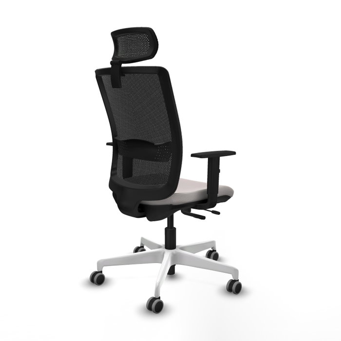 PIQUERAS Y CRESPO Silla de oficina Haches con mecanismo Sincro/Traslack Blanco y Negro