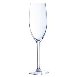 ARC Copa Cava Flauta Cabernet R.I., Copa de Vino de Cristal con Borde Fino, Capacidad 24 cl (240 ml), Diámetro 62 mm, Altura 235 mm (Set de 6)