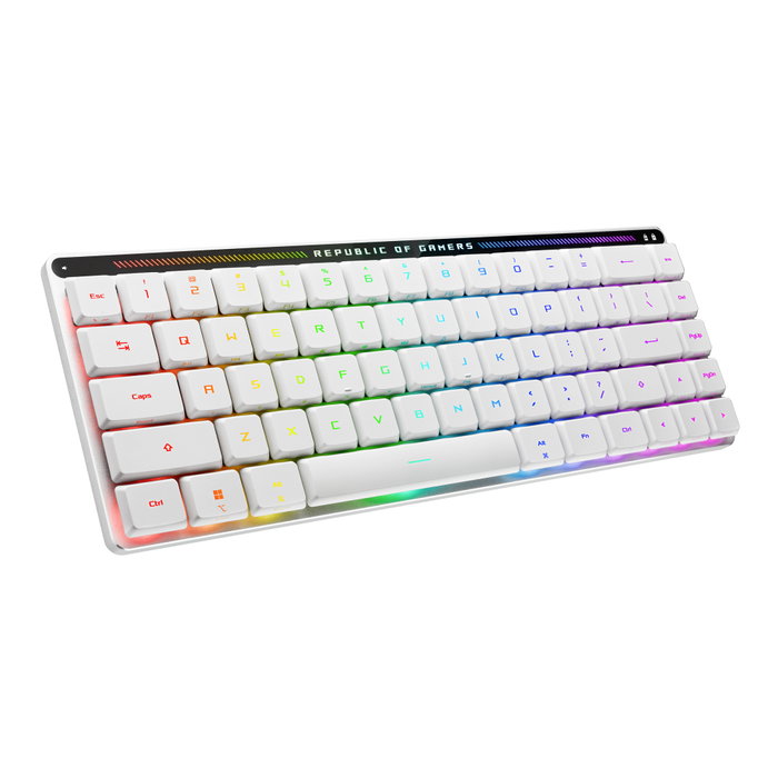 Asus Teclado Gaming Inalámbrico ROG Falchion RX 65%, RGB, Interruptores Ópticos ROG RX Red, Trimodo (Bluetooth/RF 2.4GHz/USB), 90MP03EC-BKSA10