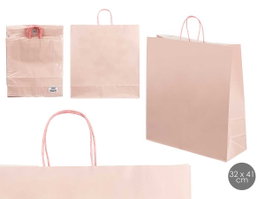 PINCELLO Bolsa Papel Rosa Palo 32 x 41 cm (Set de 100)