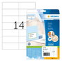 HERMA Etiquetas Premium A4 blanco 105x42,3 mm 350 unidades