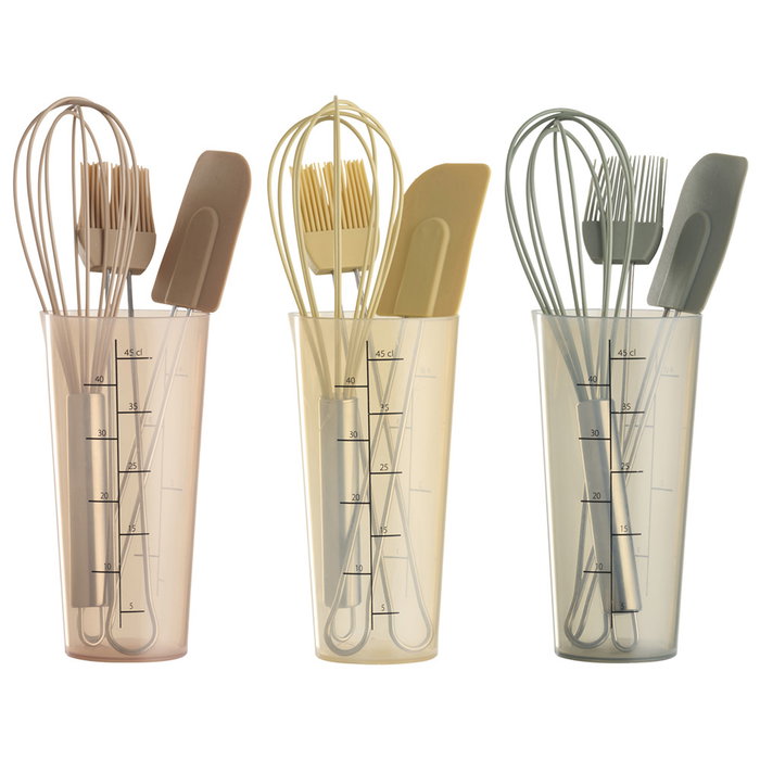 Day Juego De Repostería 4 Piezas con Vaso Medidor, Espátula, Pincel y Batidor