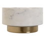DKD Home Decor Mortero Blanco Dorado Marmol Laton 12.5 x 12.5 x 7.5 cm