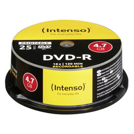 Intenso DVD-R 4,7 GB 16x Speed Printable Pack de 25