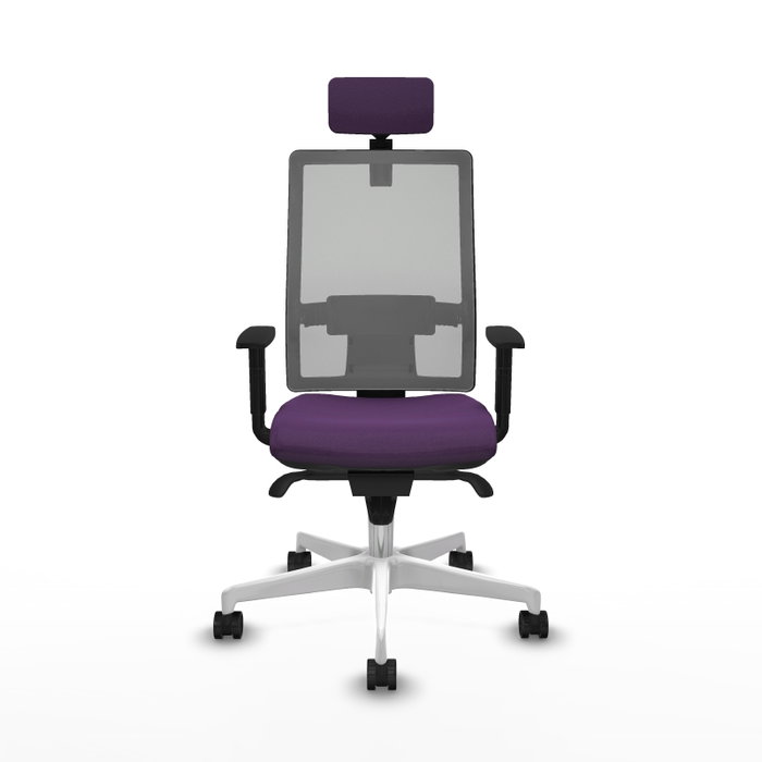 PIQUERAS Y CRESPO Silla de oficina Horna con mecanismo Sincro, Morada y Gris