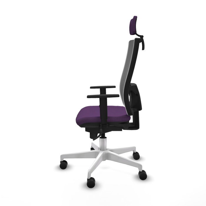 PIQUERAS Y CRESPO Silla de oficina Horna con mecanismo Sincro, Morada y Gris