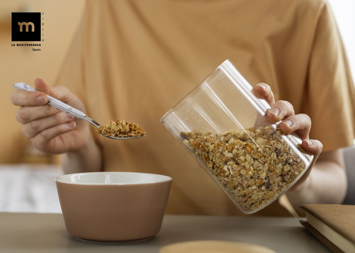 La Mediterranea Tarro Borosilicato T/Acero 950ml 10.8x10.8x16cm (12 Unidades)