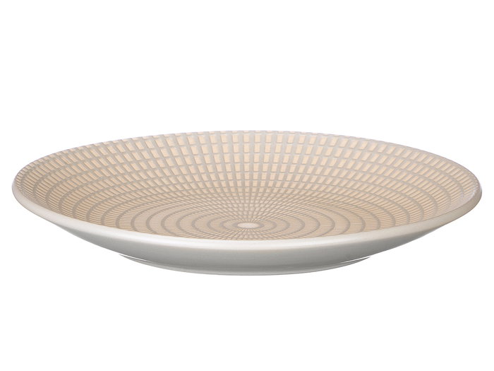 Vessia Plato Postre 20.5 cm Grabado Gris Cerámica (Set de 24)