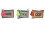 DKD Home Decor Surtido de 3 Neceseres de Algodón Multicolor Little Purse