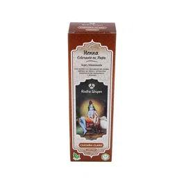 RADHE SHYAM Henna Orgánica en Pasta - Color Castaño Claro 200g - Tinte Natural para Cabello