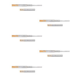 Emuca Lote de 5 juegos de guías para cajones, de bolas, altura 45mm, profundidad 350mm, extracción total, cierre suave, Cincado