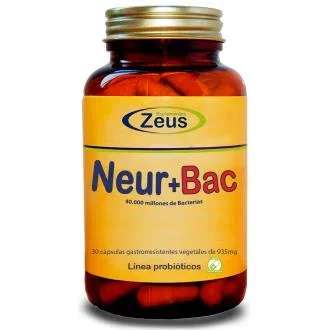 ZEUS Neur+Bac 30 Cápsulas - Suplemento con Melena de León, Probióticos, Melatonina, DMAE, Ginkgo y N-Acetil-L-Carnitina para Memoria, Sistema Nervioso y Microbiota Intestinal ZEUS Neur+Bac 30 Cápsulas - Suplemento con Melena de León, Probióticos, Melatonina, DMAE, Ginkgo y N-Acetil-L-Carnitina para Memoria, Sistema Nervioso y Microbiota Intestinal