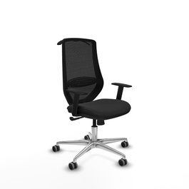 PIQUERAS Y CRESPO Silla de oficina Mardos con mecanismo Sincro, Negro