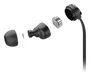 Motorola Earbuds 3C-S - Auriculares Inalámbricos Intraurales USB-C con Cable Plano, Control en Línea, Micrófono y Rich Bass - Negro