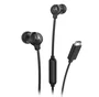 Motorola Earbuds 3C-S - Auriculares Inalámbricos Intraurales USB-C con Cable Plano, Control en Línea, Micrófono y Rich Bass - Negro