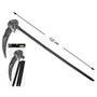Atosa Cetro de Fantasía con Cráneo Negro y Gris 122 cm para Disfraz Grim Reaper/Esqueleto