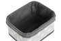 DKD Home Decor Cesta Tradicional Gris Blanco Set de 6 Piezas Bambú Poliéster Algodón MDF 51 x 35 x 33 cm