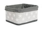 DKD Home Decor Cesta Tradicional Gris Blanco Set de 6 Piezas Bambú Poliéster Algodón MDF 51 x 35 x 33 cm